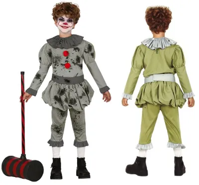 Produktbild von Horror Clown Kostüm für Jungen, Größe:140/146