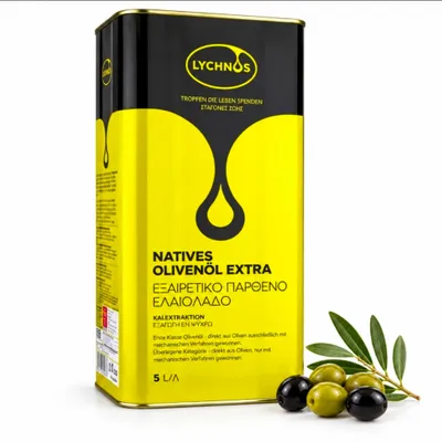 Produktbild von Natives Olivenöl Extra 5 L –  – Kalt extrahiert – Erste Güteklasse – LYCHNOS