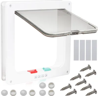 Obrázok produktu pre Wolketon Cat Door 4 Way Cat Door pre malé psy Pet Door Cat Door