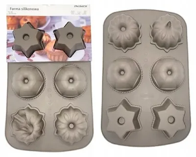 Produktbild von Elhandel Silikonform Sterne Muffins Dessert Kuchen Backform