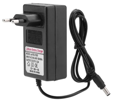 Obrázek produktu pro Napájecí adaptér AC/DC, 21V, 2A, pro bezpečné nabíjení lithium-iontových baterií