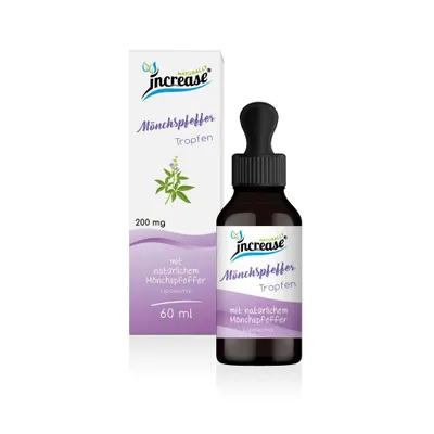 Image de Gouttes liposomales de gattilier hautement dosées - (6 000 mg de gattilier par boîte) 200 mg de gattilier par dose quotidienne - Huile MCT - Haute biodisponibilité