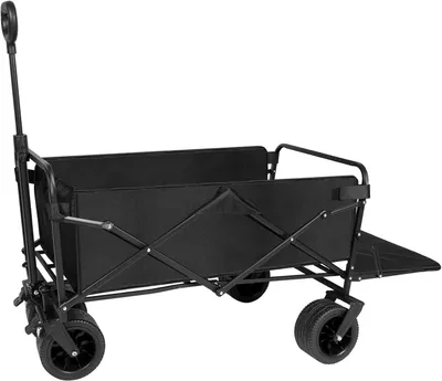 Image de Chariot pliable sur roues, idéal pour le camping, avec une grande capacité de 98 litres