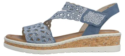 Produktbild von Rieker V415014 V41 Damenschuhe Sandalen Hoch Blau Freizeit, Schuhgröße:36 EU