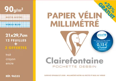 Produktbild von Clairefontaine Millimeterpapier DIN A4 Aktionspack