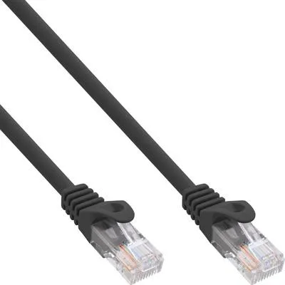 Produktbild von InLine Patchkabel, U/UTP, Cat.5e, schwarz, 0,5m, 0,5 m, Cat5e, U/UTP (UTP), RJ-45, RJ-45, Schwarz