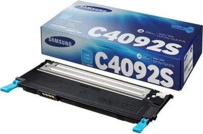 Produktbild von Samsung Toner mit Trommel CLT-C4092S Cyan (ca. 1.000 Seiten) "wie neu"