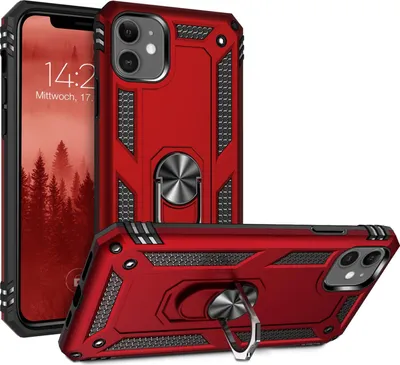 Produktbild von Armor Outdoor Handyhülle für Apple iPhone 11 Handy Panzer Case Cover Schutzhülle Farbe: Rot