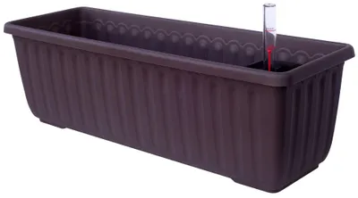 Obrázek produktu pro PLASTIA s.r.o. Truhlík samozavlažovací Siesta LUX čokoládová 40 cm