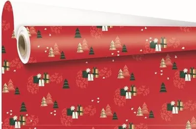 Produktbild von Dekopapier rot GESCHENKE, 69 cm/50 m