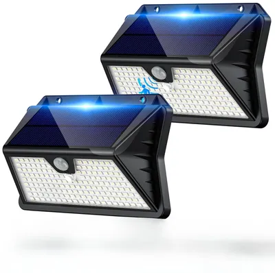 Solar-Außenleuchte mit Bewegungsmelder, 2er-Set, LED, IP65