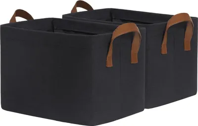 Produktbild von Aufbewahrungsbox Set von 2 - Aufbewahrungskorb - schwarz - 30 l