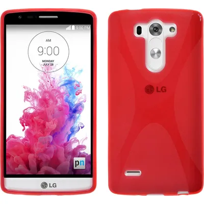 Produktbild von PhoneNatic Case kompatibel mit LG G3 S - rot Silikon Hülle X-Style + 2 Schutzfolien