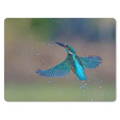 Produktbild von MuchoWow® Mauspad Mousepad Eisvogel - Fliegen - Blau 23x19 cm - Mousepads - Maus Mat - Pad - Mausunterlage - Schreibtischunterlage - Mauspad