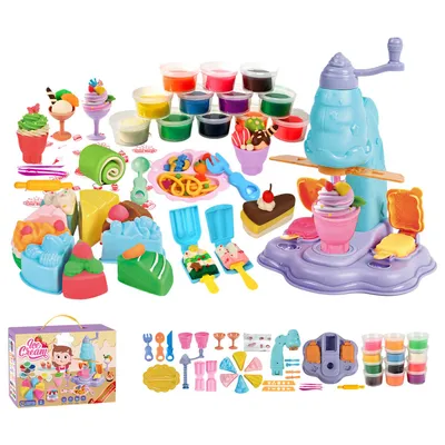 Produktbild von Knete Set für Kinder, Knete Eismaschine, Kinderknete Spielzeug Geschenk Mädchen Jungen