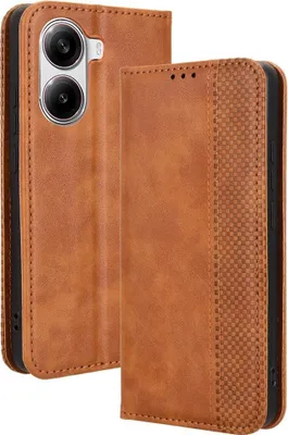 Produktbild von Xiaomi Poco X7 Pro Hülle - Coverup Vintage Style Klapphülle - Braun