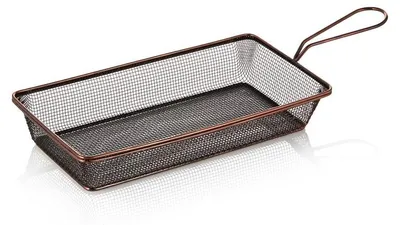 Productafbeelding van Serveer- en frituurmand, 28 x 16 x 5 cm, koperkleurig