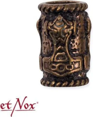 Produktbild von Bartschmuck Wikinger: etNox Bartperle „Thors Hammer“ aus Bronze
