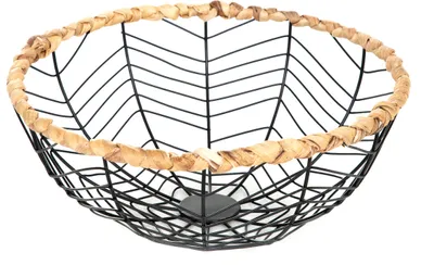 Produktbild von Metallkorb Brotkorb Gemüsekorb Obstkorb Obstschale Fruchtkorb RUNDEN rund 25x10cm HOMLA