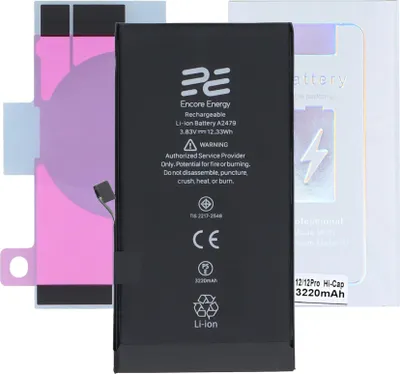 Produktbild von Encore Energy Akku für Apple iPhone 12 und 12 Pro 616-00644 12.33Wh 3.83V 3220mAh A2479