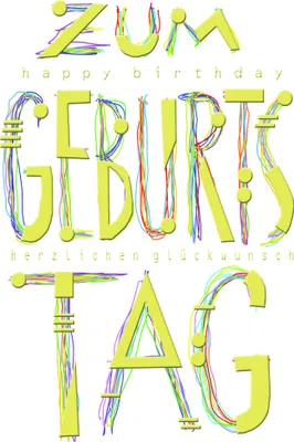 Produktbild von Geburtstag - Glückwunschkarte im Format 11,5 x 17 cm mit Umschlag