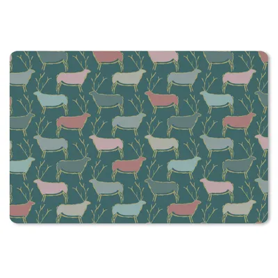 Produktbild von MuchoWow® Mauspad Mousepad Muster - Hirsche - Grün 27x18 cm - Mousepads - Maus Mat - Pad - Mausunterlage - Büroartikel - Desk Matten