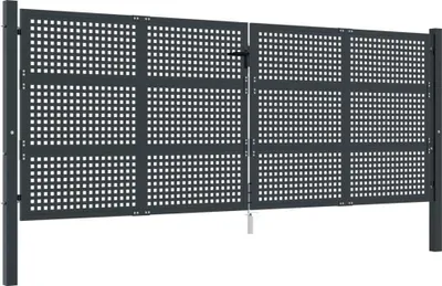 Produktbild von vidaXL Gartentor Anthrazit 400x125 cm Stahl