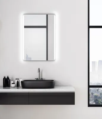 Produktbild von LED Badspiegel 50×70 cm, Aluminiumrahmen, Lichtfarbe neutralweiß, IP24