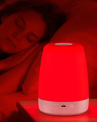 Produktbild von LED Nachtlicht für Kinder & Erwachsene, Rotlicht & Warmweiß, 3 Helligkeitsstufen, Touch Steuerung, USB wiederaufladbar