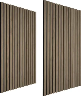 Obrázek produktu pro tectake Akustické panely Sonic Wall II dřevěný vzhled MDF dýha z pravého dřeva zvukový absorbér 110 x 50 cm sada 2 ks tmavý dub nástěnné panely akustika