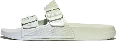 Produktbild von FitFlop Iqushion 2 Bar Buckle Slide Sagebrush/Skywash Blue Größe EU 37