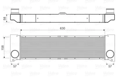 Produktbild von VALEO 818356 Ladeluftkühler LLK passend für MERCEDES-BENZ VIANO (W639) Turbo Intercooler