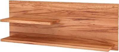 Produktbild von Wandregal Tinci aus Kernbuche massiv 100x20x37 cm mit 2 Ablagen