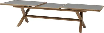 Produktbild von Ausziehbarer gartentisch "axiome" graphite & honey 12-sitzer aus aluminium - Hespéride