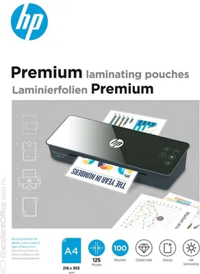 Obrázok produktu pre HP 9124, Lesklý, Priehľadná, DIN A4, 216 mm x 303 mm, Tepelný, 0,08 mm, 244 mm