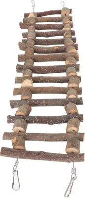 Image de Échelle d'escalade pour animaux de compagnie Échelle en bois flexible et durable pour perroquets et chinchillas 50cm / 19.7in