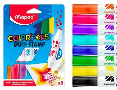 Produktbild von Maped Kreativ Stempel Marker Set Kinder 8 Farben