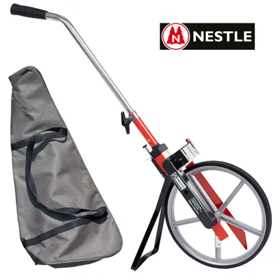 Produktbild von PROFI MESSRAD EICHFÄHIG MIT CM ABLESUNG mit TRAGETASCHE Rolltacho Laufrad Baumessrad Vermessungsrad Baustellenmessrad Rolltachos Laufmessrad Nestle Straßenmessrad