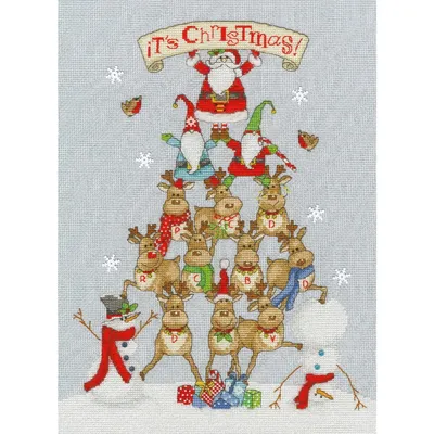 Produktbild von Bothy Threads Kreuzstich Set "Es ist Weihnachten!", Zählmuster, XKTB7, 23x31cm