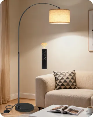 Immagine prodotto di Lampada da terra per soggiorno, lampada LED con telecomando e interruttore a pedale