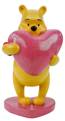 Produktbild von Winnie the Pooh Disney Gartenfigur mit Herz Offiziell lizenzierte Dekofigur 20cm