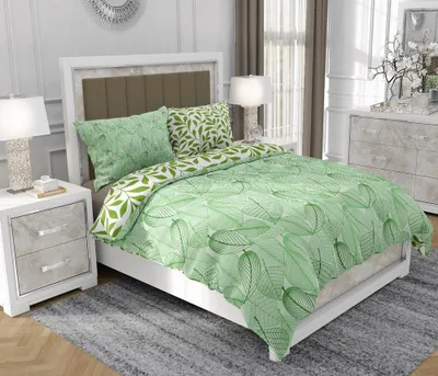 Produktbild von Bettwäsche 160x200 cm + 2x70x80 cm, 3-teilig, 100% Baumwolle, Satin, Reißverschluss, Bunt - SOVIO | So.9007