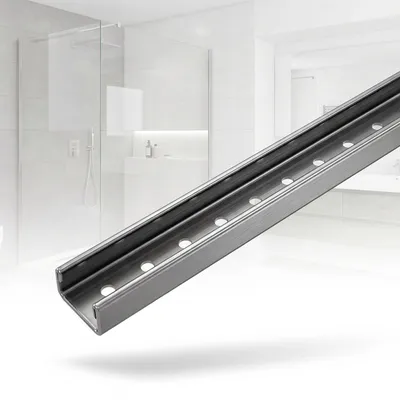 Produktbild von Dalsys Wandanschlussprofil mit Glasführungsschiene 250cm x 12mm x 11mm