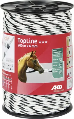 Produktbild von 200 m Weidezaunseil TopLine Plus Ø 6 mm Bruchlast 350 kg 6 x 0,25 mm TRICOND