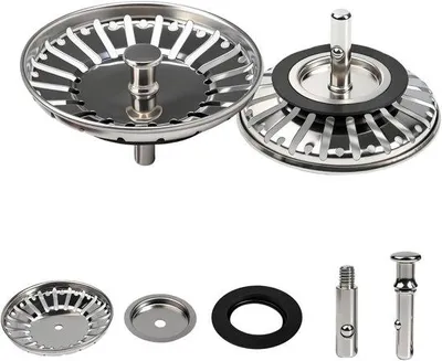 Produktbild von Famanu Abflussstopfen Ø 82 mm - Verstellbare Stange, 304 Edelstahl, Waschbeckenstopfen, Pop-up Ersatz