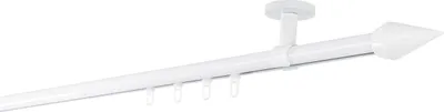 Produktbild von Gardinenstange Maß Innenlauf 20mm Kegel 1-lauf Decke 4cm Farbe: Weiß, Größe: 210cm