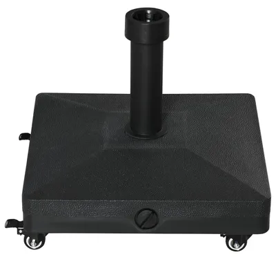 Produktbild von Outsunny Sonnenschirmständer mit Roller befüllbar bis 20 kg 22-38 mm Schwarz