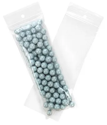 Produktbild von Druckverschlussbeutel mit Aufhängeloch 6.5x18cm Transparent PP 50 Mikron (100 Stück) [ZR2H7]