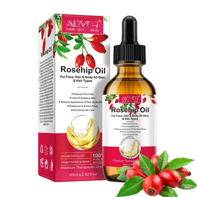 Immagine prodotto di Olio di Rosa Mosqueta Olio di Semi di Rosa Selvatica Viso Capelli Spremuto a freddo Biologico Vegan, 3x 60ml