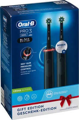 Produktbild von Oral-B PRO 3 3900 Duopack Black-Black Edition